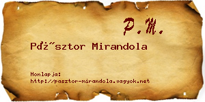 Pásztor Mirandola névjegykártya